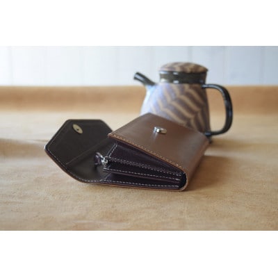 本革長財布　高級イタリアンレザー使用　キャメル