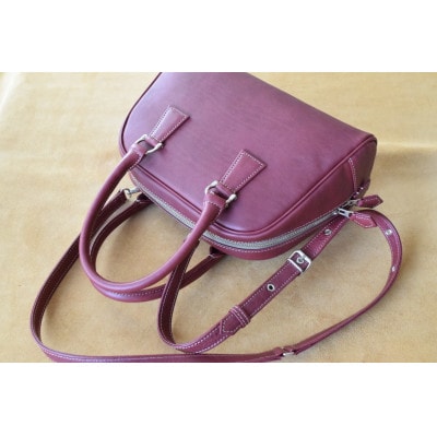 高級イタリアンレザー ボストンバック モスト ショルダー付き