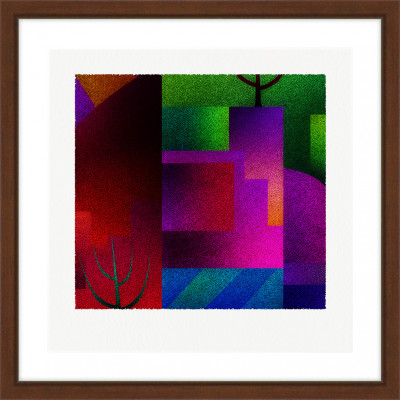 彩と夢 [しかくいえ]08【絵画】 額装サイズ266mmx266mm