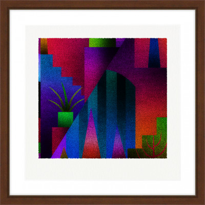 彩と光 [しかくいえ]11【絵画】 額装サイズ266mmx266mm