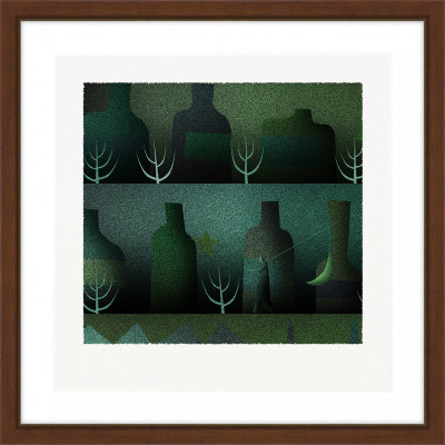 深と人 [しかくいえ]12【絵画】 額装サイズ266mmx266mm