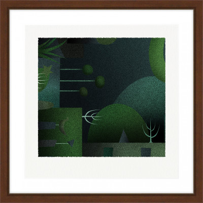 深と草 [しかくいえ]14【絵画】 額装サイズ266mmx266mm