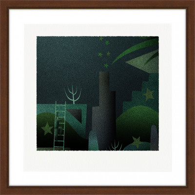 深と星 [しかくいえ]15【絵画】 額装サイズ266mmx266mm