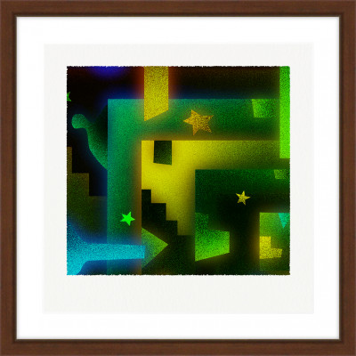 緑と思 [しかくいえ]18【絵画】 額装サイズ266mmx266mm