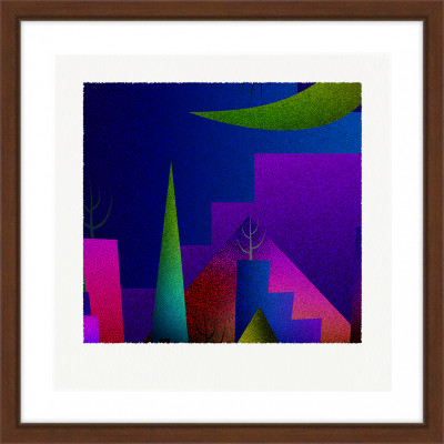 街と塔 [しかくいえ]22【絵画】 額装サイズ266mmx266mm