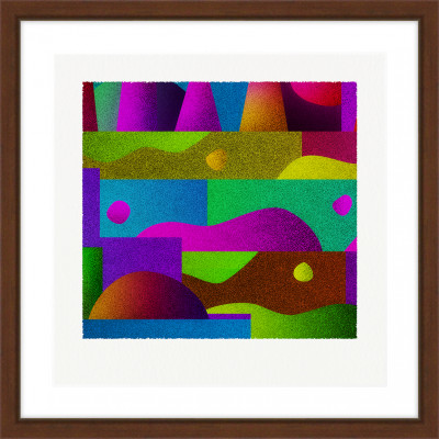 層と色 [しかくいえ]29【絵画】 額装サイズ266mmx266mm