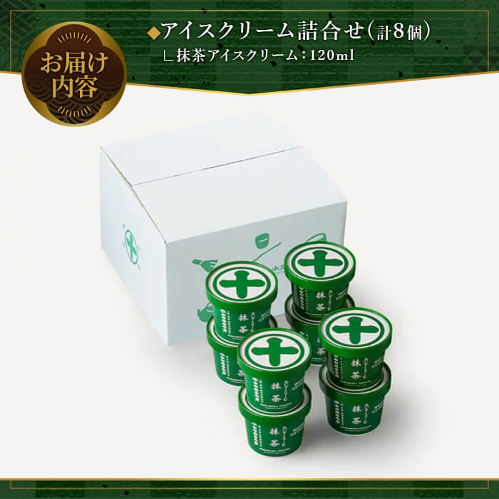 《中村藤吉本店》濃厚で豊かな味わいのアイスクリーム詰合せ(1種・計8個) 【uj-AZ001-B】【中村藤吉本店】