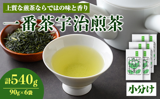 ＜2025年産＞一番茶 宇治煎茶(計540g・90g×6袋) 水出し お茶 宇治茶 緑茶 玉露 煎茶 香り 【uj-AG005】【宇治日の出園】