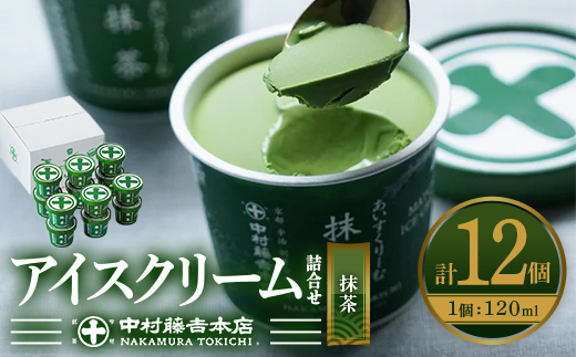 《中村藤吉本店》濃厚で豊かな味わいのアイスクリーム詰合せ(1種・計12個) 【uj-AZ002-B】【中村藤吉本店】