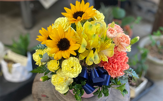 【2024年 父の日 ギフト 】 フラワーアレンジメント ( 生花 )[ プレゼント 花束 人気返礼品 ]