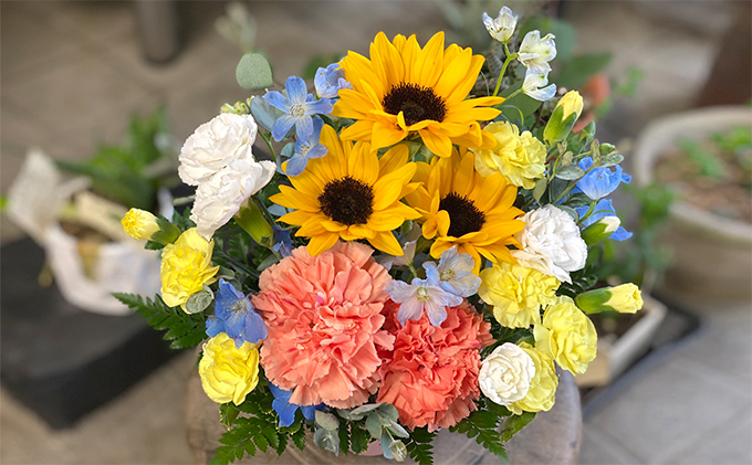 【2024年 父の日 ギフト 】 フラワーアレンジメント ( 生花 )[ プレゼント 花束 人気返礼品 ]