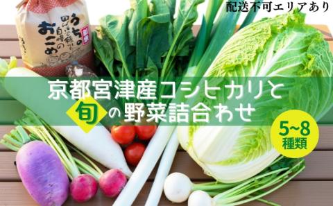 京都 宮津産 コシヒカリ と 旬の野菜詰合わせ お米 白米 精米 コシヒカリ 5キロ ごはん ご飯 おにぎりお弁当 野菜