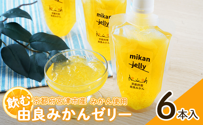 飲む 由良 みかんゼリー 6本入 《京都府宮津市産みかん使用》[ みかん オレンジ ゼリー シャーベット アイス ]