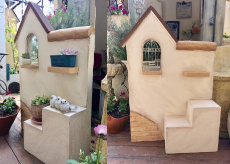 ＜Moon Rabbit＞ フレンチ ミニハウス 塀 ｜ ガーデニング雑貨 ナチュラル ガーデニング インテリア 衝立 屋外