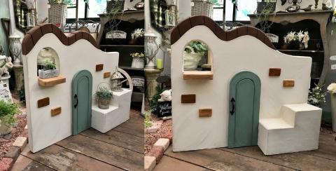 ＜Moon Rabbit＞お庭の間仕切りに可愛い波型塀 ｜ ガーデン雑貨 庭 ガーデニング 屋外 壁 パーテーション 花台 インテリア雑貨 新生活 フレンチカントリー