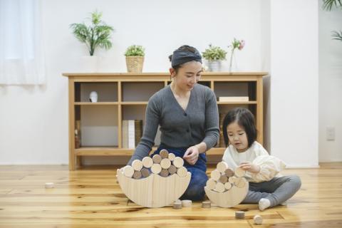 木製 バランスおもちゃ ジャンボなみのりバブル【檜のおもちゃ ＩＫＯＮＩＨ】 ≪桧 おもちゃ ヒノキ ひのき 木育 知育≫