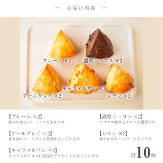 ＜喫茶とベーグルのお店ネコタ＞しっとり ケーキ のような 生クリーム スコーン 5種 10個セット《京都よりお届け 贈答 プレゼントスイーツ 焼き菓子 お菓子 焼菓子》 ※離島への配送不可