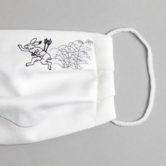 鳥獣戯画マスク2枚セット（遅れてきた兎／ひっくり蛙）【Mサイズ】