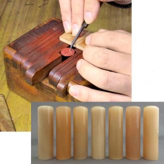 ＜京印章制作士・一級彫刻技能士が彫る＞特上 白水牛 16.5ミリ丸「御実印」 ケース付きセット