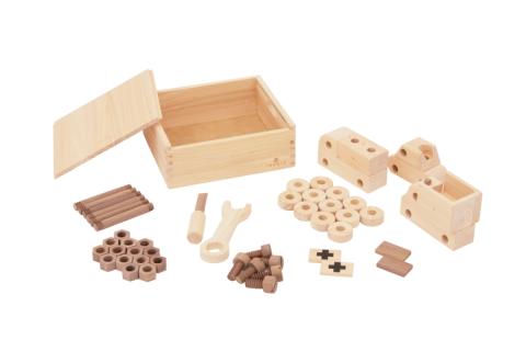 木製おもちゃ 整備士セット【檜のおもちゃ ＩＫＯＮＩＨ】 ≪桧 おもちゃ ヒノキ ひのき 木育 知育≫