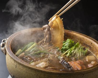 ＜京料理 松正＞猪鍋セット（２人前）特製スープ・京野菜付き《ぼたん鍋 しし鍋 朝どれ 京野菜》 ※12月上旬より順次お届け ※北海道・東北・沖縄・その他離島への配送不可