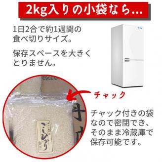 【定期便】令和7年産 新米 京都丹波米こしひかり6kg(2kg×3袋)×12回 計72kg 米 6kg 12ヶ月 白米 12回定期便 ※精米したてをお届け○ ｜ 小分け 小袋 チャック付 米・食味鑑定士 厳選 コシヒカリ 京都丹波産 ※北海道・沖縄・離島への配送不可