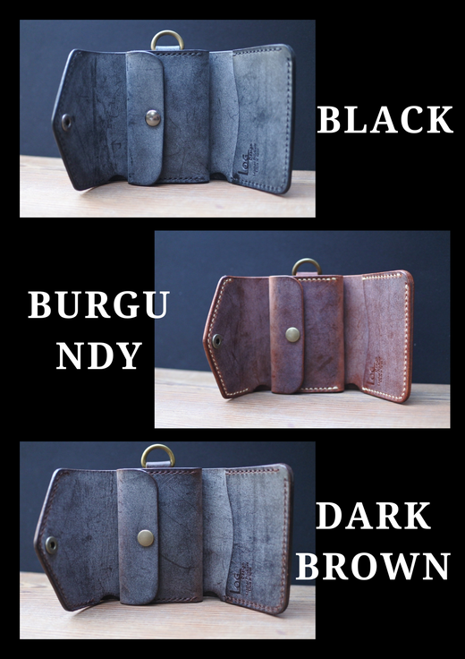 【選べるカラー3色】三つ折りウォレット 手のひらサイズ 財布 本革 全3色 雑貨 日用品 ファッション おすすめ 革小物