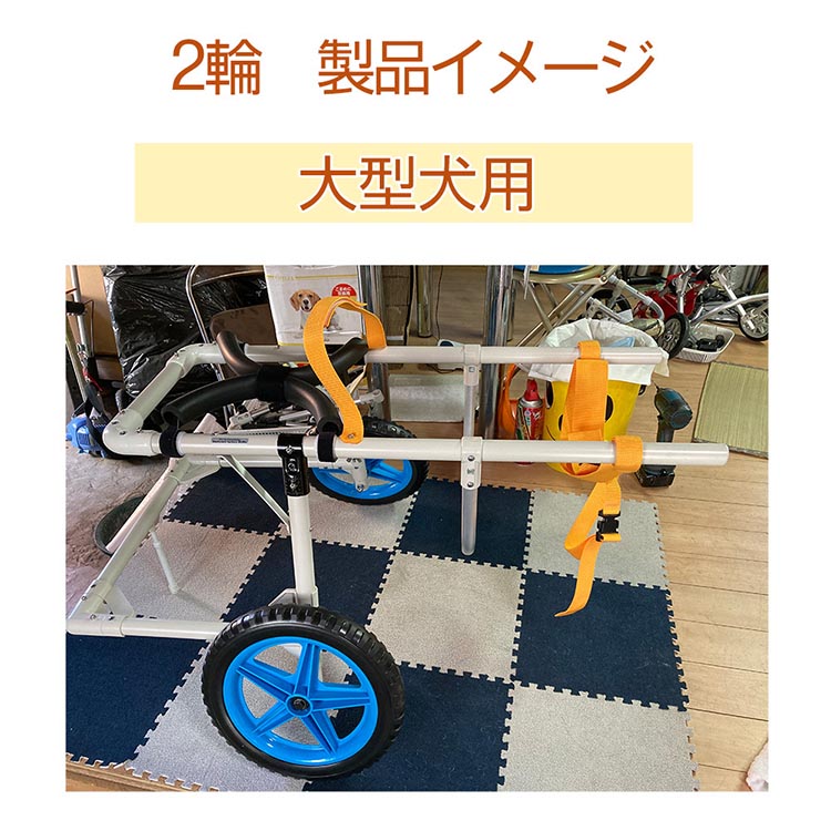 犬用車いす 2輪カート 大型犬用（21kg～28kg）｜ペット用 車椅子 車イス 軽量 手作り オーダーメイド 2輪車 4輪車 ゴールデンレトリバー ラブラドールレトリバー ダルメシアン 秋田犬