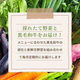 【12回定期便】黒毛和牛 ＆ 旬の京野菜 詰合せ　毎月お届け・全12回コース《京都 丹波 和牛 お楽しみ》 ※沖縄・離島・諸島へのお届け不可