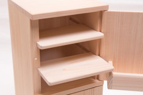木製 ままごと 冷蔵庫【檜のおもちゃ ＩＫＯＮＩＨ】 ≪桧 おもちゃ ヒノキ ひのき 木育 知育≫