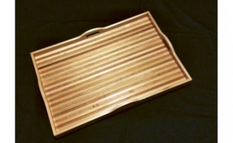 トッテもステキな杉ストライプ長角盆≪木製 スギ すぎ 桧 ヒノキ ひのき キッチン おぼん オボン インテリア トレイ トレー≫