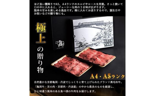訳あり 京都産黒毛和牛(A4,A5) 焼肉 用 600g(通常500g+100g) 京の肉 ひら山 厳選≪生活応援 和牛 牛肉 亀岡牛 京都肉 国産 京都 丹波産 ふるさと納税牛肉≫