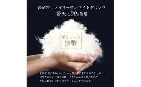 【パウダーグレー】軽くて暖か 京都金桝 羽毛布団 本掛け シングル ハンガリーホワイトダウン90％ DP360 日本製 京都亀岡産 ｜ 冬用 掛け布団 掛布団 ｜ アクア