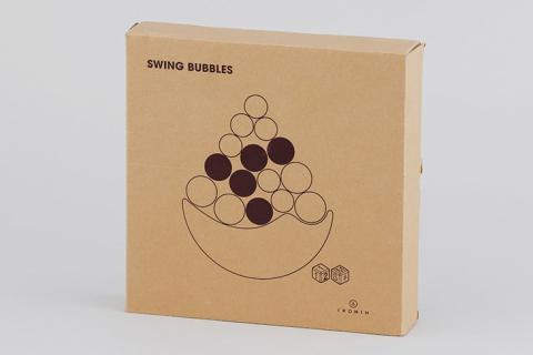 木製 バランスおもちゃ なみのりバブル【檜のおもちゃ ＩＫＯＮＩＨ】 ≪桧 おもちゃ ヒノキ ひのき 木育 知育≫