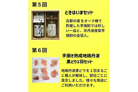【緊急支援】【6回定期便】『京都で造った 紫芋焼酎 』＆京都亀岡丹波山本亀岡生まれ『地鶏 丹波黒どり・丹波赤どり』全6回（6ヶ月）毎月交互にお届け お楽しみ コラボセット