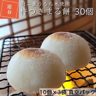 お餅（丸餅・杵つき餅）30個入り【10個入りパック×3】＜京風料理 新橋謹製＞新羽二重糯米≪国産 京都 亀岡産 もち 小餅 新年 ぜんざい 大晦日 お正月 お雑煮 年内発送≫