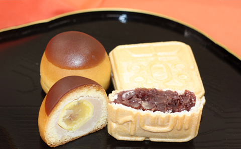 【全国菓子大博覧会名誉総裁賞受賞企業】＜保津川あられ本舗＞京丹波名産！丹波大納言小豆使用の保津川の最中と栗饅頭セット