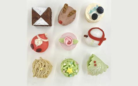 【2021年12月20日発送】クリスマス 生菓子 ９個入【京都府「現代の名工」あずきの里謹製】《ねりきり きんとん 苺のムース レアチーズケーキ モンブラン ブラウニー》