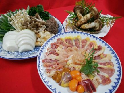 期間・数量限定 京都・亀岡の特上シャモすき焼きと特上松茸セット 2～3人前（焼松茸用柚子しょうゆ付）＜丹波四季菜料理 宮本屋＞｜鶏 松茸 特上松茸　※配送不可地域あり　※2025年9月頃より順次発送