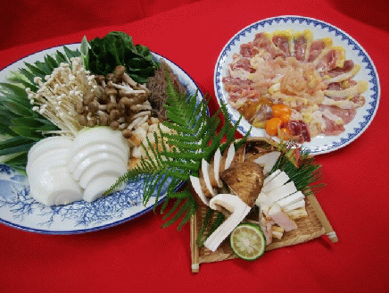 [先行予約]数量限定 京都・亀岡の特上シャモ すき焼き と『丹波松茸』セット 2～3人前（柚子しょうゆ付）＜丹波四季菜料理 宮本屋＞ ｜ シャモ 松茸 丹波松茸 天然松茸 ※2025年10月中に順次発送予定 ※配送不可地域あり