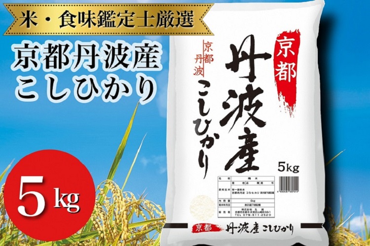令和7年産 新米 京都丹波産 こしひかり 5kg ※米食味鑑定士厳選 ※精米したてをお届け【京都伏見のお米問屋が精米】米 令和7年産 ※沖縄本島・離島への配送不可