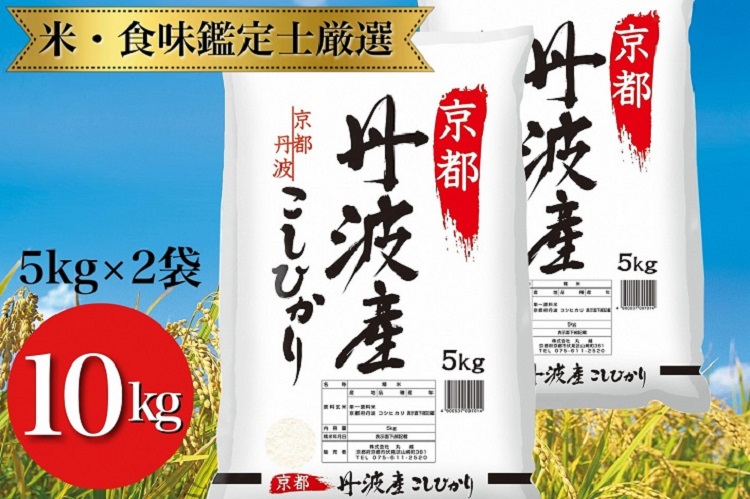 令和7年産 新米 京都丹波産 こしひかり 5kg×2 計10kg ◇※米食味鑑定士厳選 ※精米したてをお届け【京都伏見のお米問屋が精米】米 白米 令和7年産 ※沖縄本島・離島への配送不可