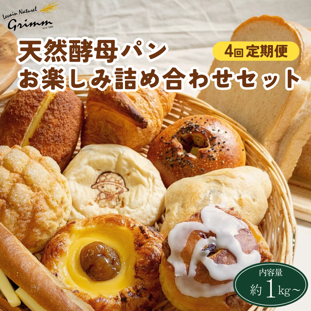 【2週間に1度×4回】【4回定期便】天然酵母パン お楽しみ詰合せセット◇　計4回お届け！ ※北海道・沖縄、その他離島・諸島へのお届け不可