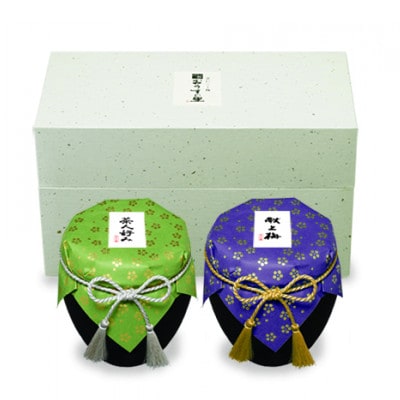 献上梅・茶人好み詰合せ 陶製2壺入