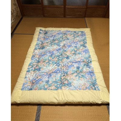和式掛布団ブルー系