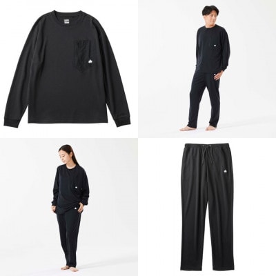 LBL リカバリーウエア 冬用上下セット　Mサイズ リカバリーパンツ+プルオーバー ブラック