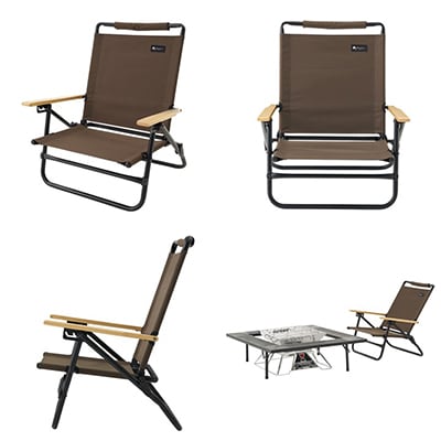 グランベーシック ハイバック囲炉裏チェア アウトドアやキャンプでゆったり座れる椅子!73172022