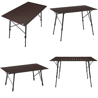 丸洗いアジャスタテーブル L アウトドアやBBQで役立ち、丸洗い可でお手入れも楽々!73551001