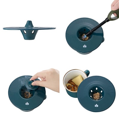 LOGOSの森林 ちょっとスモークするリッド 自宅やアウトドアでお手軽に燻製体験!　81280070