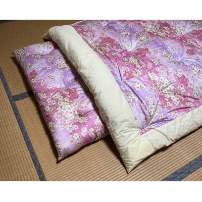 和式掛布団ピンク系